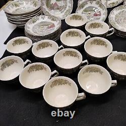 Vintage 1960s Johnson Bros Friendly Village The School House Dishes See Descript