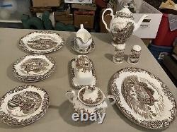 Vintage Antique Johnson Brothers Heritage Hall Set Serving Dishes