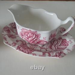 Vintage English Chippendale Johnson Bro, Creamer And Sugar with Lid China Vtg