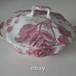 Vintage English Chippendale Johnson Bro, Creamer And Sugar with Lid China Vtg