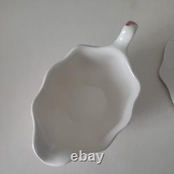 Vintage English Chippendale Johnson Bro, Creamer And Sugar with Lid China Vtg