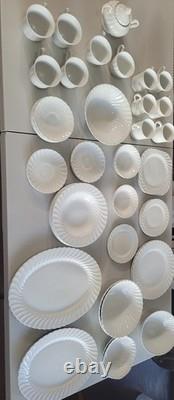 Vintage English White Ironstone Dinnerware Lot Johnson Bros Snowhite Regency M