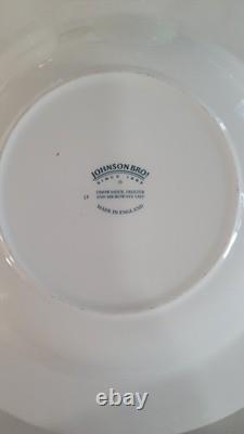 Vintage English White Ironstone Dinnerware Lot Johnson Bros Snowhite Regency M