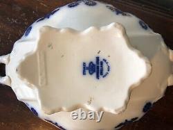 Vintage FLOW BLUE Johnson Bros Stanley Vegetable Serving Bowl with Lid