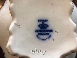 Vintage FLOW BLUE Johnson Bros Stanley Vegetable Serving Bowl with Lid