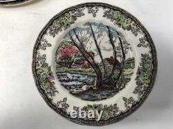 Vintage Friendly Village Johnson Bros China Set 53 Pieces of Timeless Elegance