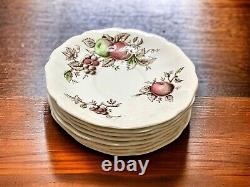 Vintage Hand Engraved 52pc China Set 1970's Johnson Bros England Harvest Time