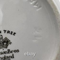 Vintage Indian Tree Johnson Bros. England Teapot Green Key Cream Off White