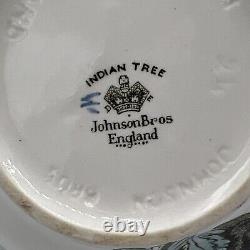 Vintage Indian Tree Johnson Bros. England Teapot Green Key Cream Off White