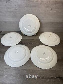 Vintage JOHNSON BROTHERS England Cerise 10-1/8 Dinner Plates Set Of 5