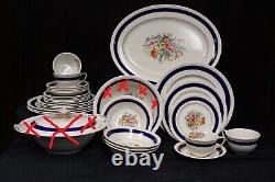 Vintage Johnson Bros 1920s Ranelagh 28-Piece Ironstone Dinner Set Rare