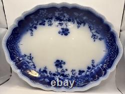Vintage Johnson Bros Clayton Flow Blue Ironstone Oval Serving Platter