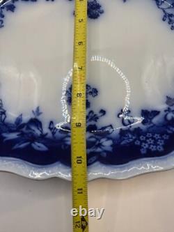 Vintage Johnson Bros Clayton Flow Blue Ironstone Oval Serving Platter