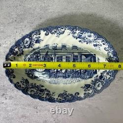 Vintage Johnson Bros Coaching Scenes Blue Transferware 39 Pc Set of 7 England