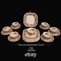 Vintage Johnson Bros Devonshire 21 Piece Set Made In England 10261