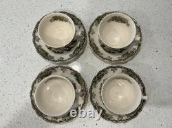 Vintage Johnson Bros England FRIENDLY VILLAGE 20 Piece Dinnerware Set For 4