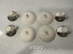 Vintage Johnson Bros England FRIENDLY VILLAGE 20 Piece Dinnerware Set For 4