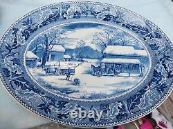 Vintage Johnson Bros. England Historic America Thanksgiving Large Platter