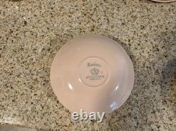 Vintage Johnson Bros. England Rosedawn Pink Art Deco Sugar Dish Bowl with Lid +