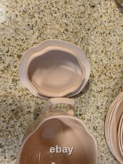 Vintage Johnson Bros. England Rosedawn Pink Art Deco Sugar Dish Bowl with Lid +