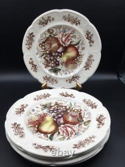 Vintage Johnson Bros England Set of 5 Windsor Ware Fruit Dinner Plates