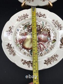 Vintage Johnson Bros England Set of 5 Windsor Ware Harvest Fruit Dinner Plates