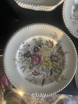 Vintage Johnson Bros. England Windsor Ware Garden Bouquet China Set
