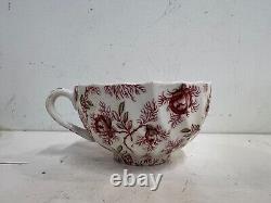 Vintage Johnson Bros. English Porcelain Rose Chintz Set of 16 Cups and Saucers