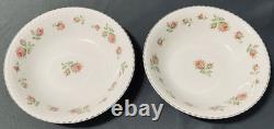 Vintage Johnson Bros. English Rose 12 Piece Lot Scalloped Gold Trim Pink