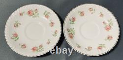 Vintage Johnson Bros. English Rose 12 Piece Lot Scalloped Gold Trim Pink Vintage Johnson Bros. English Rose 12 Piece Lot Scalloped Gold Trim Pink