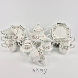 Vintage Johnson Bros Eternal Beau 21 Piece Teapot Set Made In England 1980s VGC