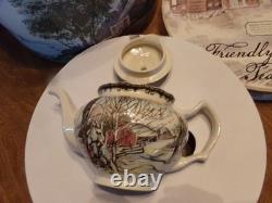 Vintage Johnson Bros Friendly Village 13 Piece Tea Set Service For 4 WithBox