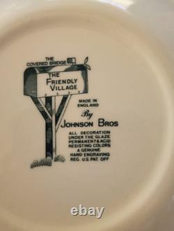 Vintage Johnson Bros Friendly Village China 5 Piece Place Setting NEW