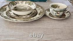 Vintage Johnson Bros Friendly Village China 5 Piece Place Setting NEW