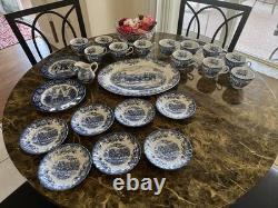 Vintage Johnson Bros Friendly Village China Set Winter Scene