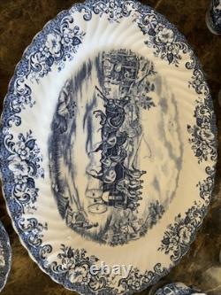 Vintage Johnson Bros Friendly Village China Set Winter Scene