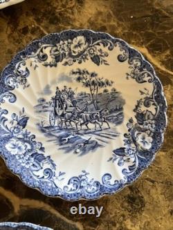 Vintage Johnson Bros Friendly Village China Set Winter Scene