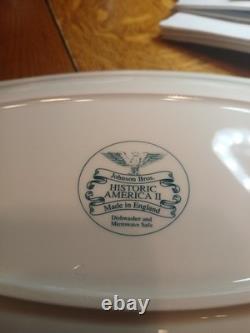 Vintage Johnson Bros GRAND CANYON Snack Tray With Cups. Set Of 5