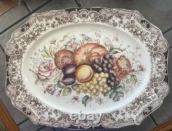 Vintage Johnson Bros Hand Etched Windsor Ware Large Platter 20