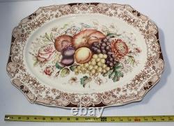 Vintage Johnson Bros Harvest Fruit Windsor Ware Large Platter 20 England