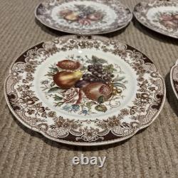 Vintage Johnson Bros Harvest Salad Plates 8 England Lot Of 4
