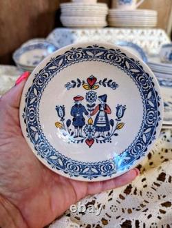 Vintage Johnson Bros Hearts & Flowers Dinnerware, 54 Pieces, Ironstone Dishes