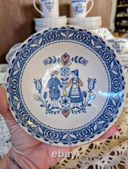 Vintage Johnson Bros Hearts & Flowers Dinnerware, 54 Pieces, Ironstone Dishes