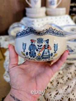 Vintage Johnson Bros Hearts & Flowers Dinnerware, 54 Pieces, Ironstone Dishes