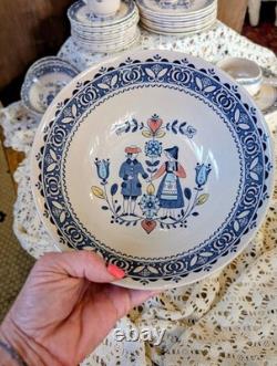 Vintage Johnson Bros Hearts & Flowers Dinnerware, 54 Pieces, Ironstone Dishes