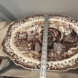 Vintage Johnson Bros His Majesty England Thanksgiving Dinner Serving Plate Huge