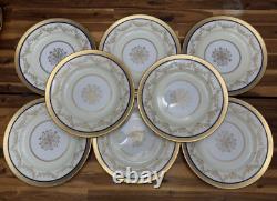 Vintage Johnson Bros. Pareek (11) Dinner Plates Gold Flowers, England, Beautiful