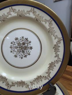 Vintage Johnson Bros. Pareek (11) Dinner Plates Gold Flowers, England, Beautiful