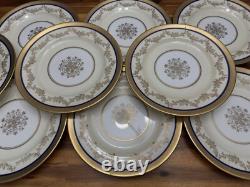 Vintage Johnson Bros. Pareek (11) Dinner Plates Gold Flowers, England, Beautiful