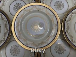 Vintage Johnson Bros. Pareek (11) Dinner Plates Gold Flowers, England, Beautiful